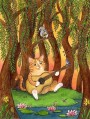 Kürbis Katze Karikatur für Kinder
